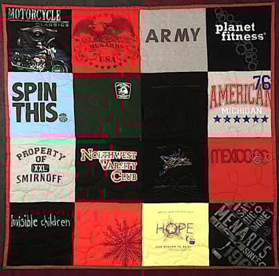 A hohum campus quilt T-shirt quilt. Boring. 