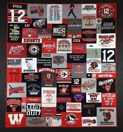 FootballFootball jersey quilt by Too Cool T-shirt Quilts