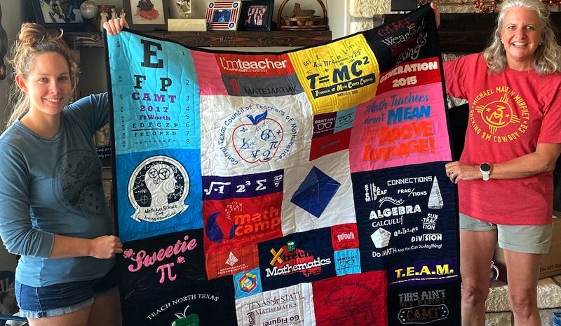 Math Themed T-shirt Quilt by Too Cool T-shirt Quilts