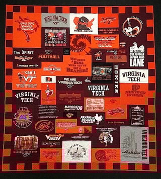Virginia Tech T-shirt Quilt
